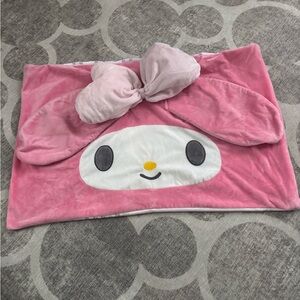 Pink My Melody Blanket with Bow